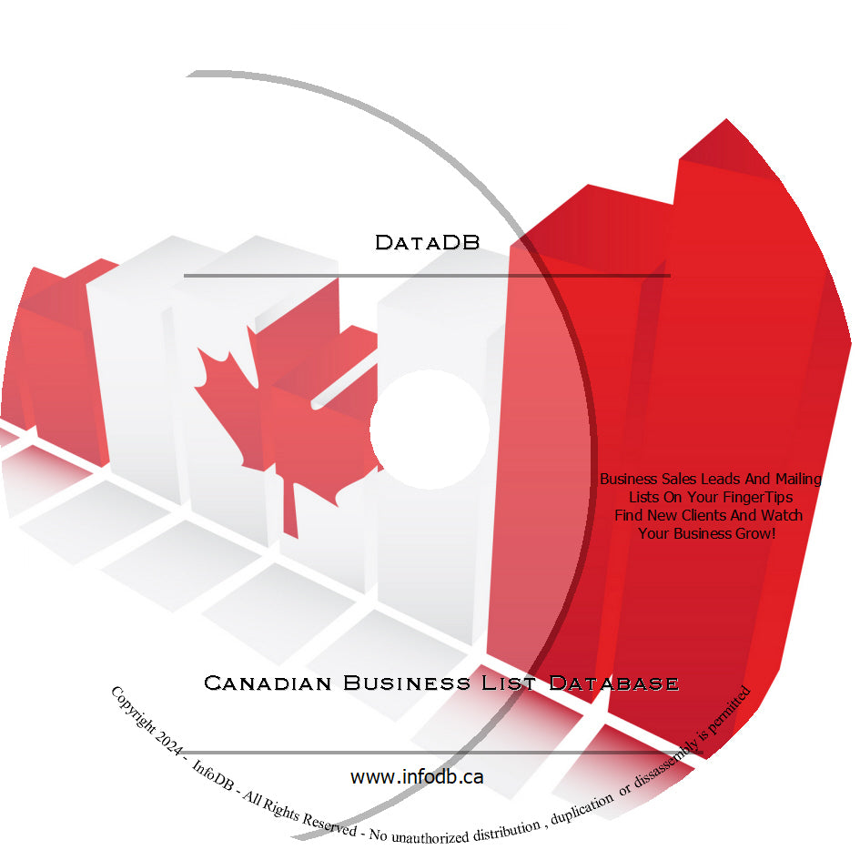 CANADA Liste Des Entreprises - 1,900,000 listes d'entreprises et 590,000 listes de courriels