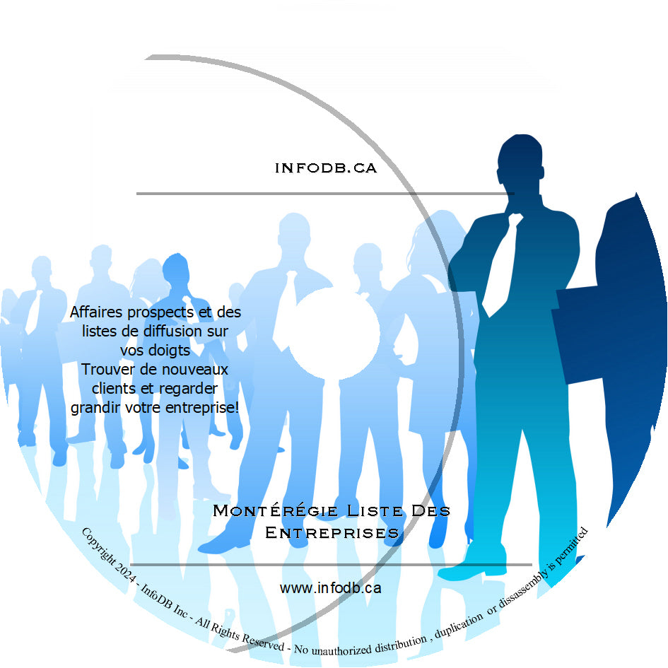 MONTEREGIE Liste Des Entreprises - 62,800 listes d'entreprises et 10,424 listes de courriels.