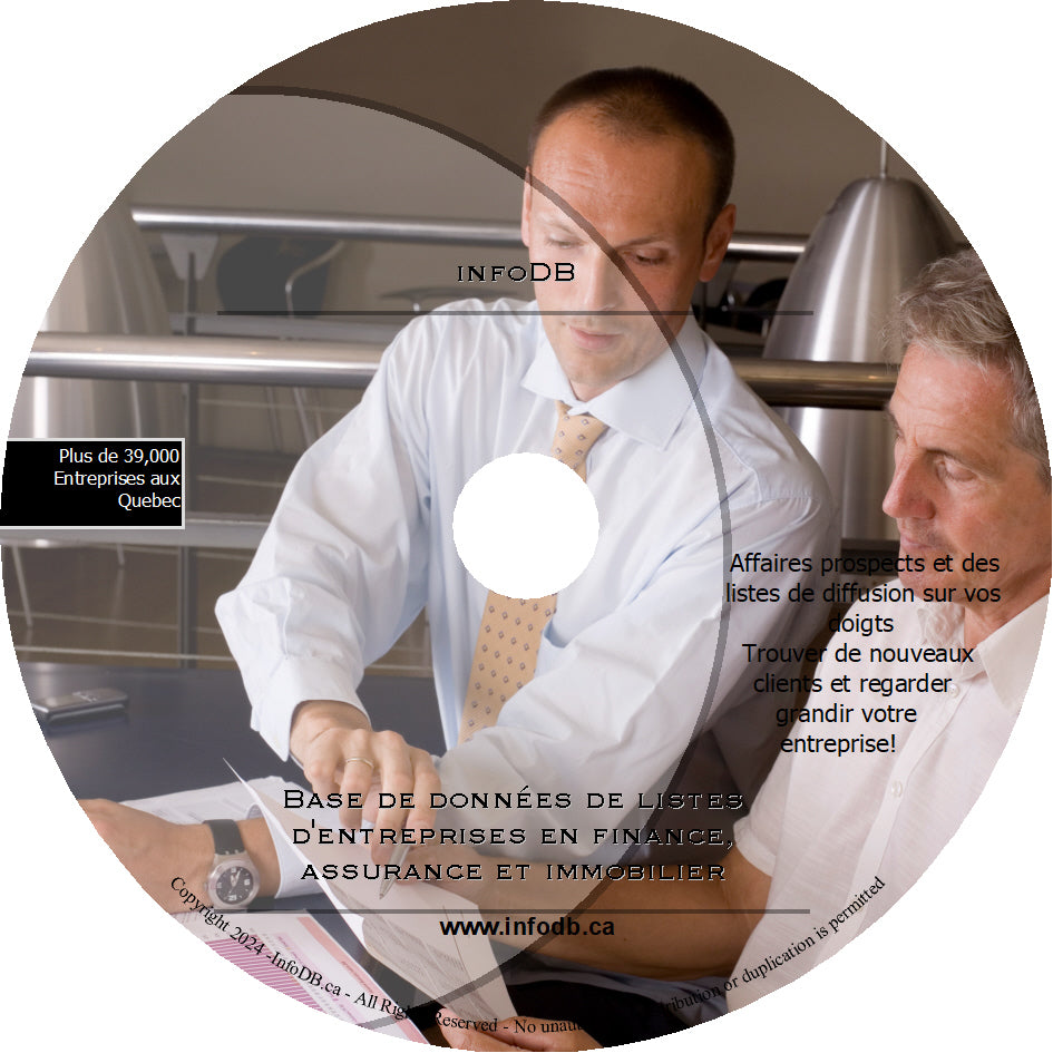 ASSURANCE et FINANCE Liste Des Entreprises - 39,000 listes d'entreprises et 8,600 courriels