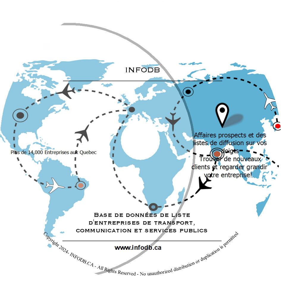 TRANSPORATION Liste Des Entreprises - 14,000 listes d'entreprises et 2,700 listes de courriels