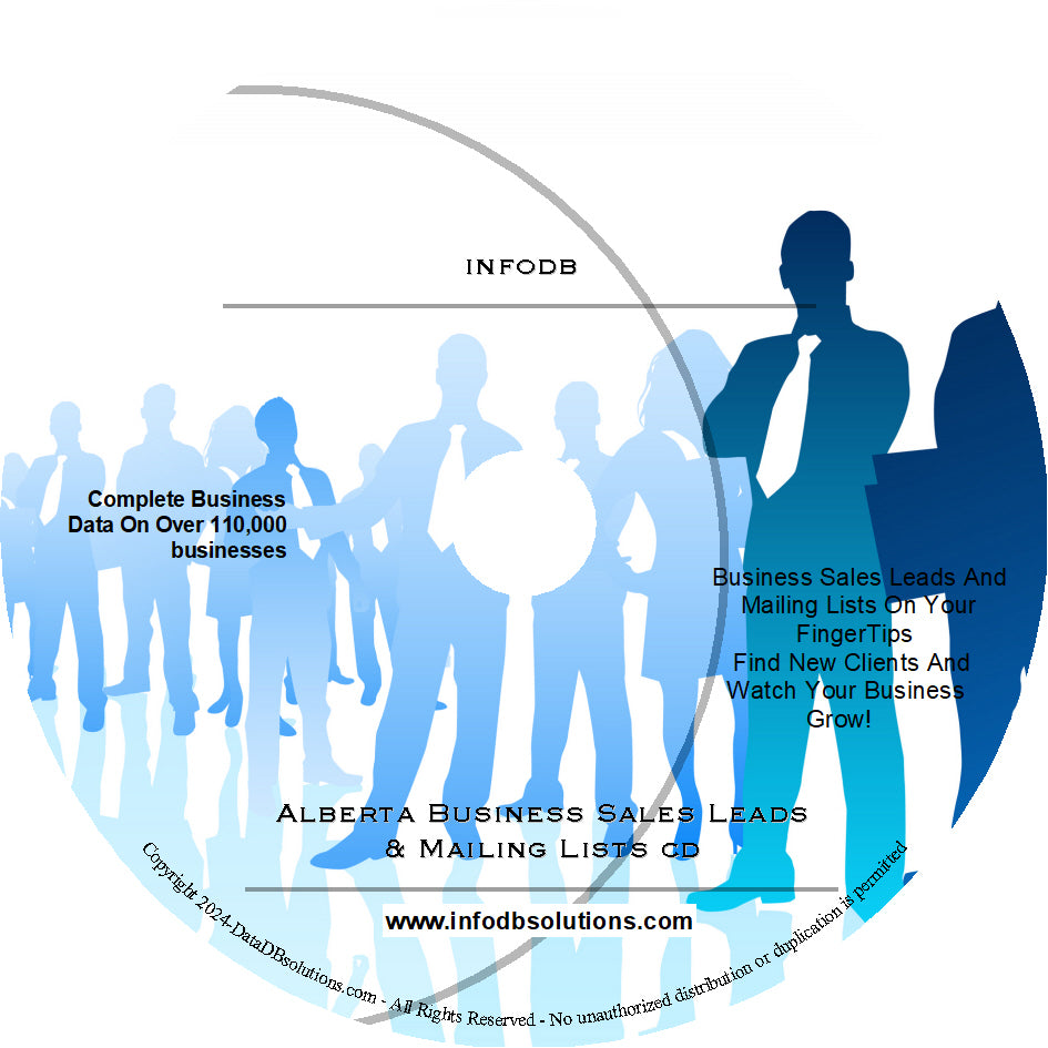 ALBERTA Liste Des Entreprises - 200,000 listes d'entreprises et 59,100 listes de courriels.