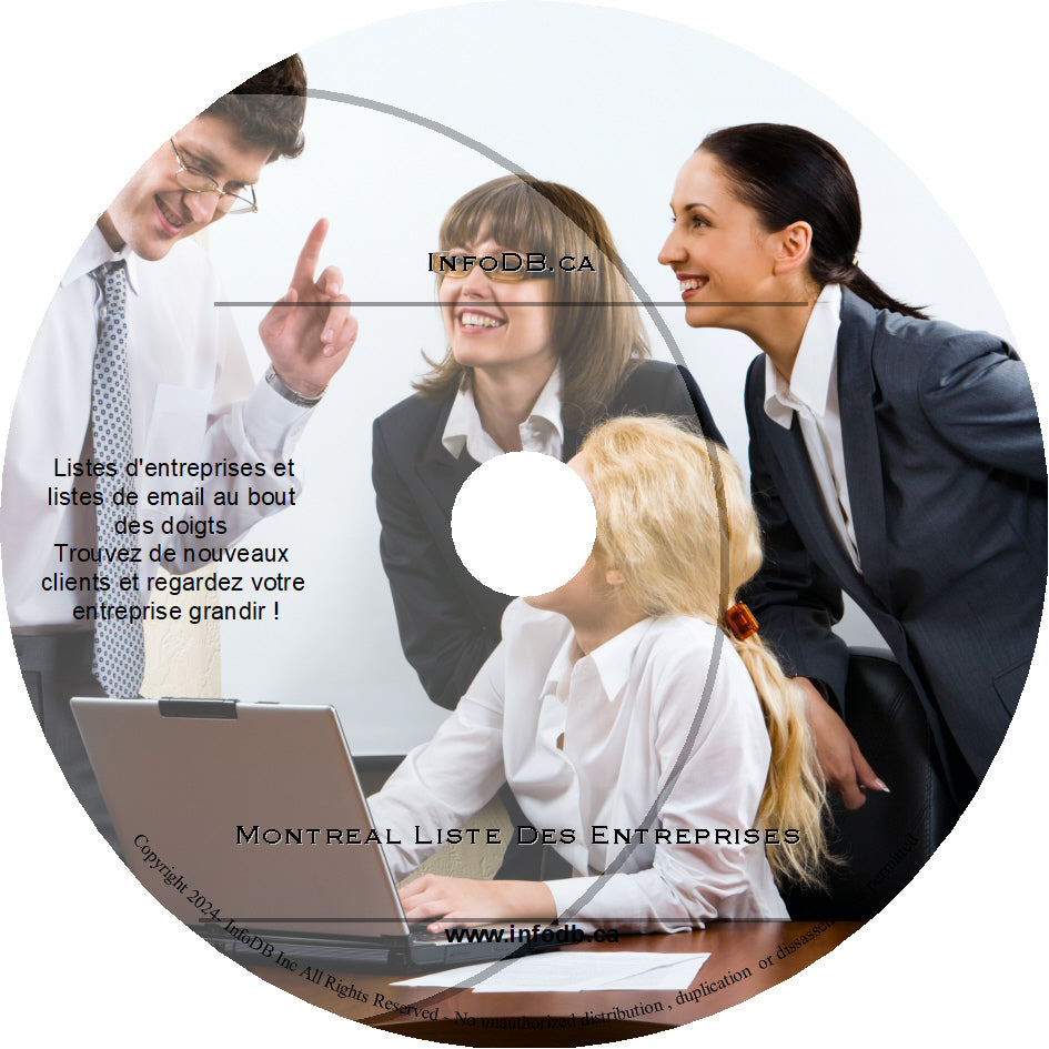 MONTREAL Liste Des Entreprises  -  100,000  listes d'entreprises et 20,130 listes de courriels
